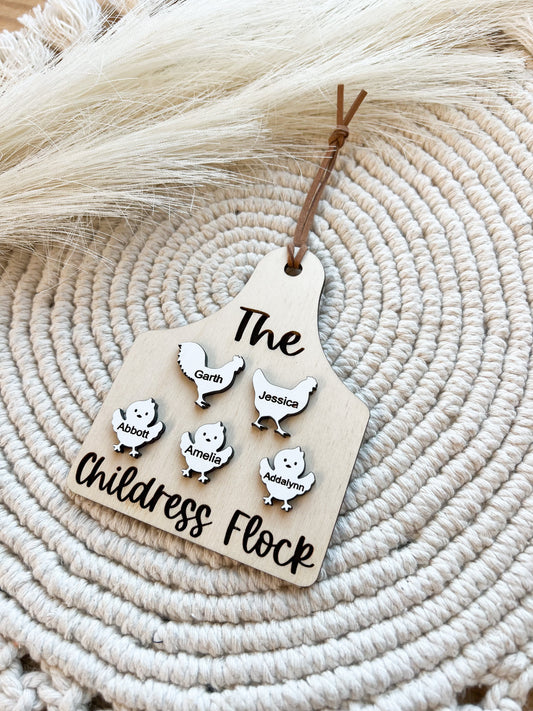 Flock Family Ornament