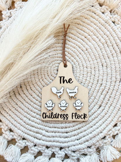 Flock Family Ornament