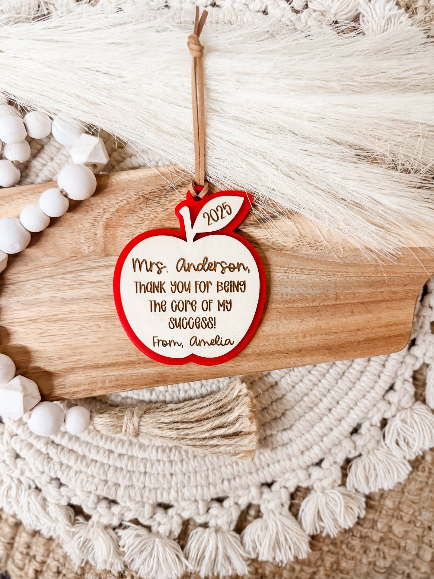CORE OF MY SUCCESS TEACHER APPLE ORNAMENT