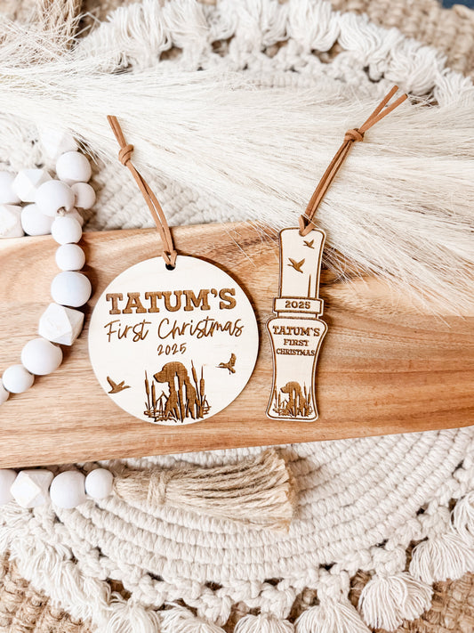 DUCK HUNTING FIRST CHRISTMAS ORNAMENT