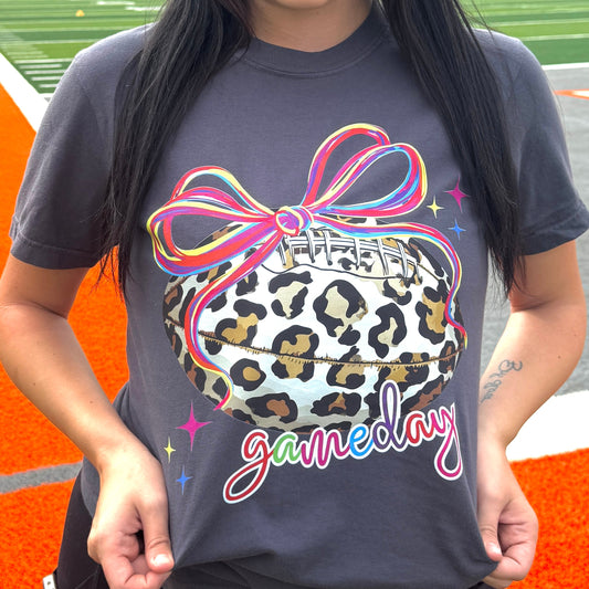 Neon Leopard Basketball Graphic Tee