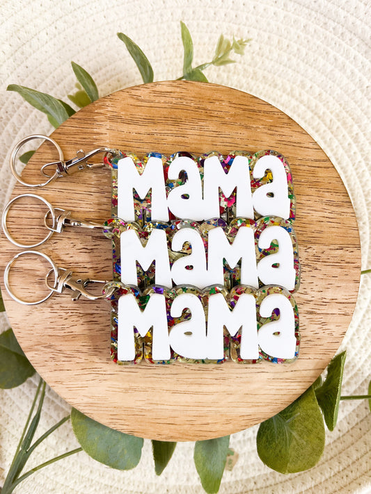 Confetti Mama Keychain