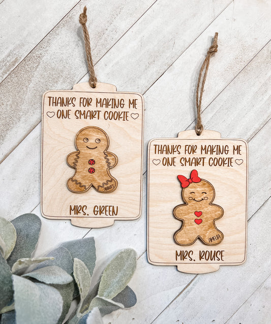 Gingerbread Christmas Teacher Ornament