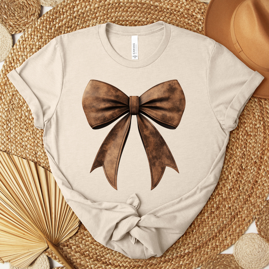 Leather Bow Graphic Tee