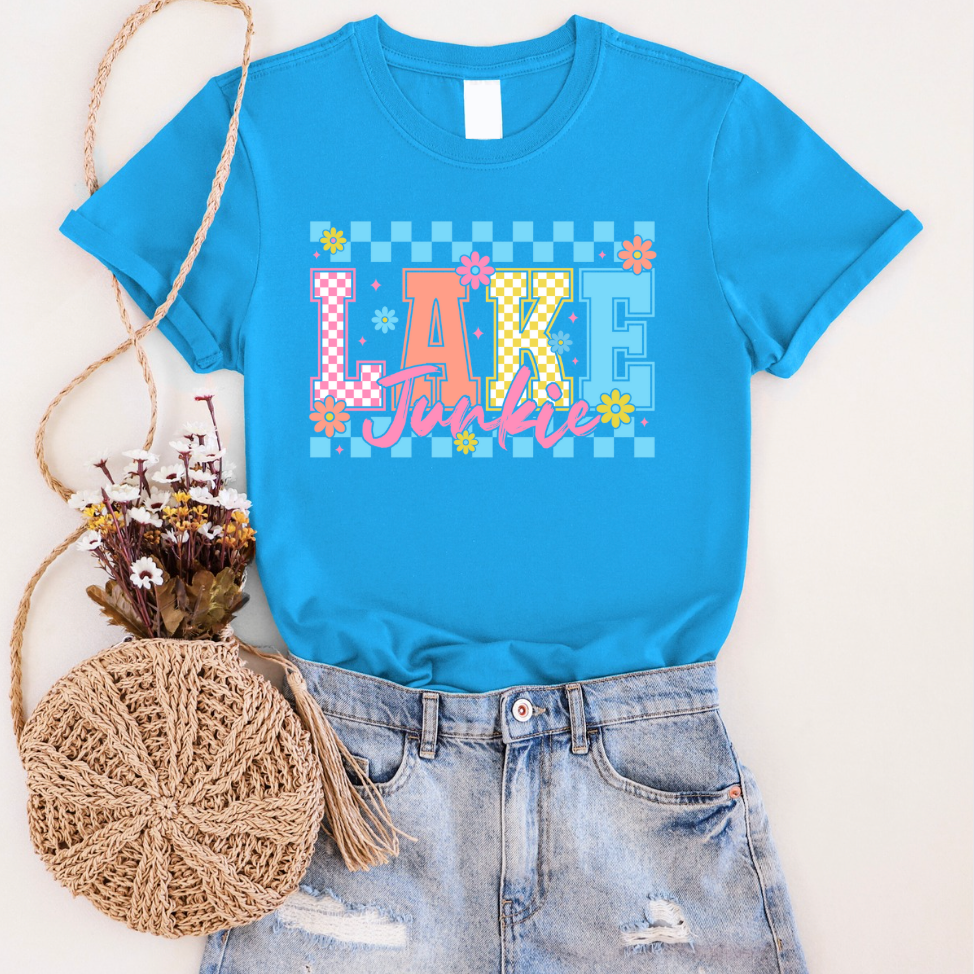 Checkered Lake Junkie Graphic Tee