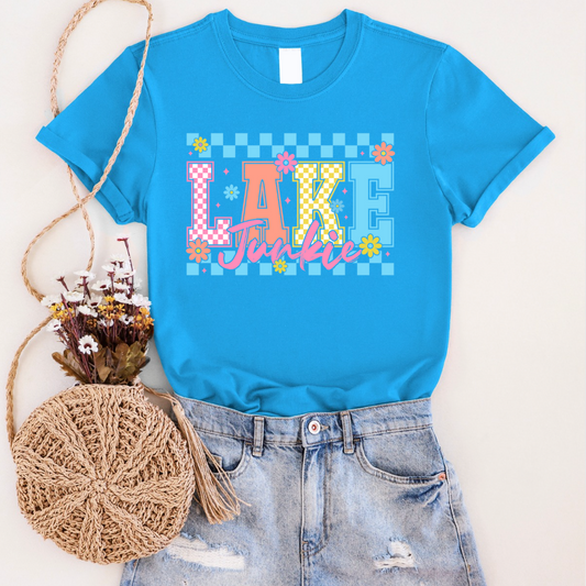 Checkered Lake Junkie Graphic Tee