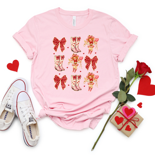 Boots, Bows, & Cupid Graphic Tee