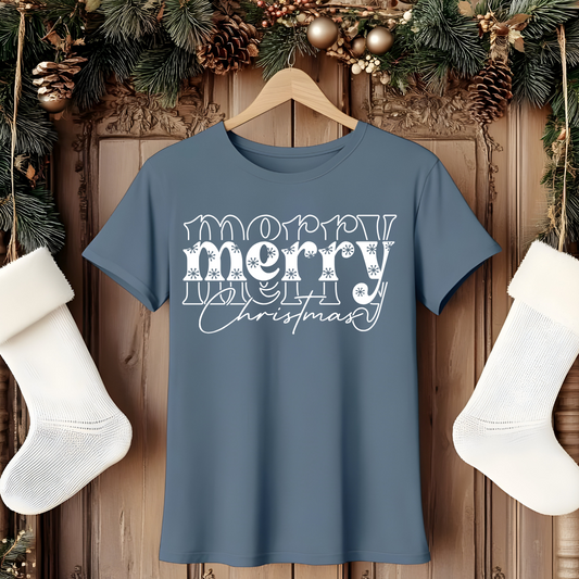 Merry Merry Merry Christmas Graphic Tee