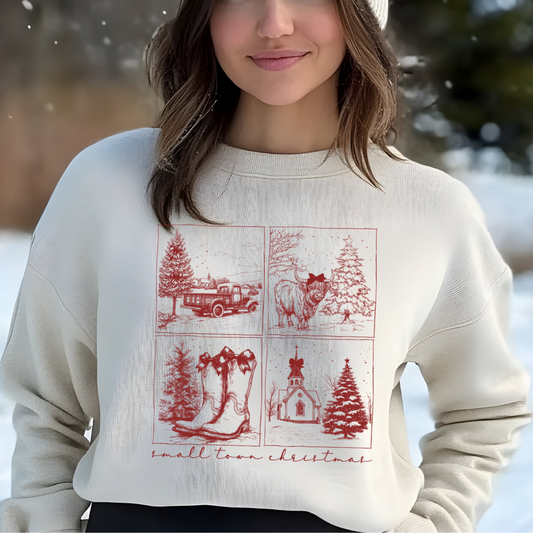 Vintage Small Town Christmas Sweatshirt