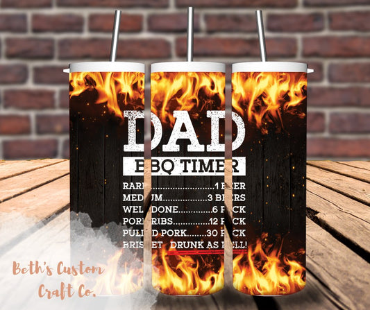 Dad BBQ Timer 20oz Tumbler