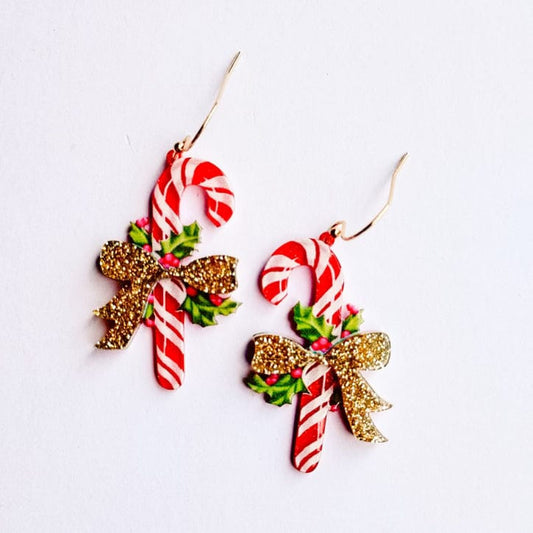 Envy Stylz Boutique Women - Accessories - Earrings Christmas Candy Cane Earrings