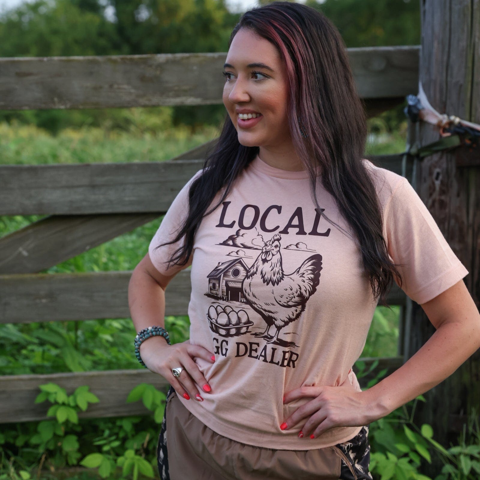 FestiviTees Women - Apparel - Shirts - T-Shirts Local Egg Dealer Farm Soft Graphic Tee