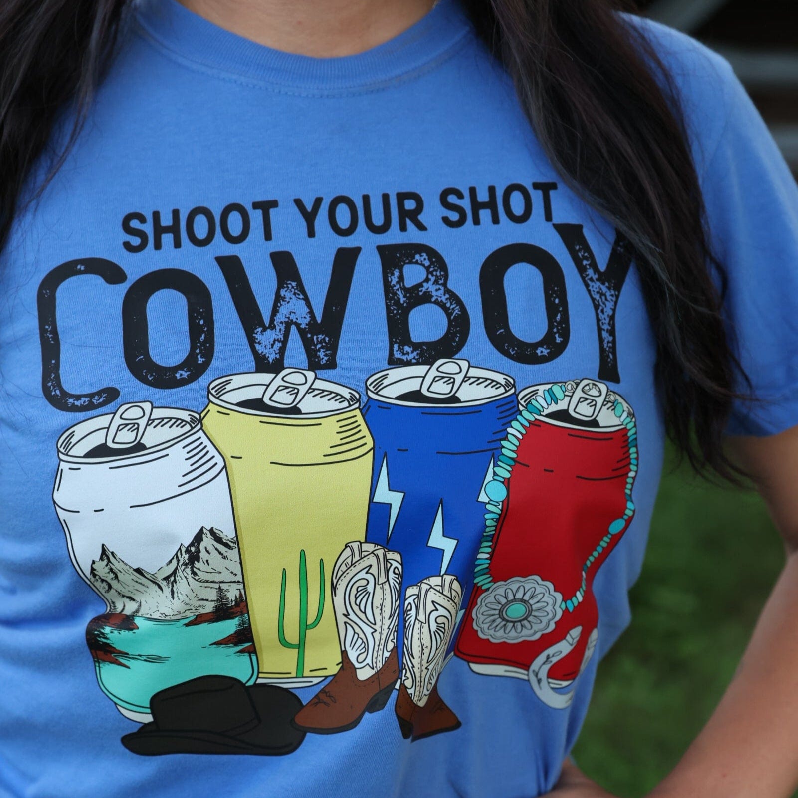 FestiviTees Women - Apparel - Shirts - T-Shirts Shoot Your Shot Cowboy Soft Graphic Tee