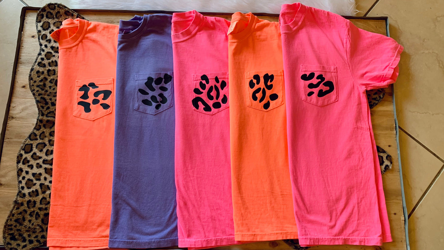 Neon Spooky pocket tees