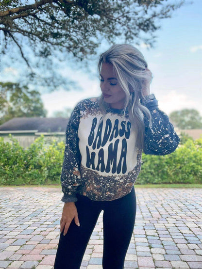 Badass Mama Distressed sweater