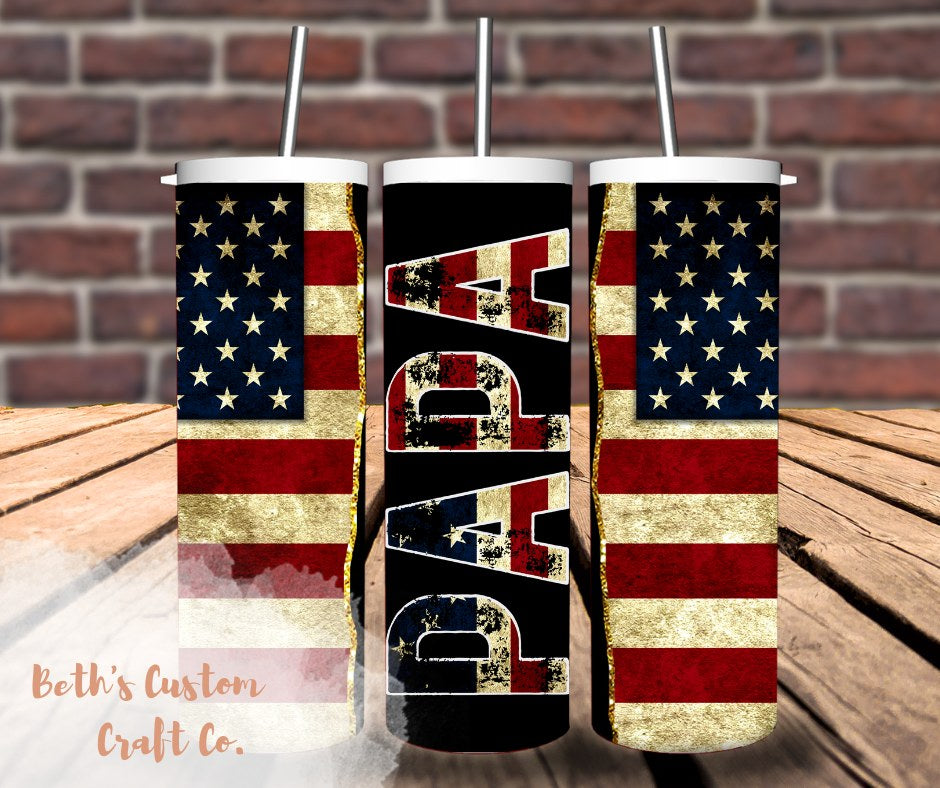 Papa Flag 20oz Tumbler