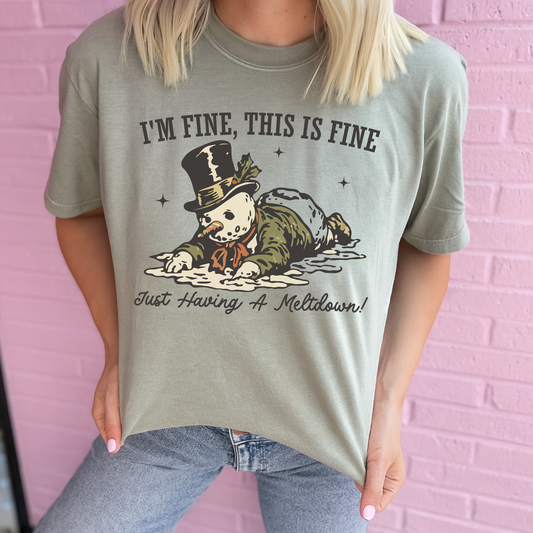 Snowman Meltdown Graphic Tee