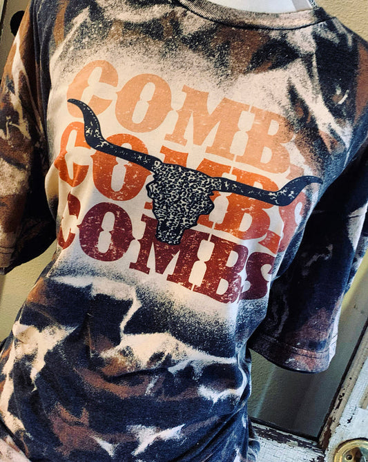 COMBS COMBS COMBS distressed Tee