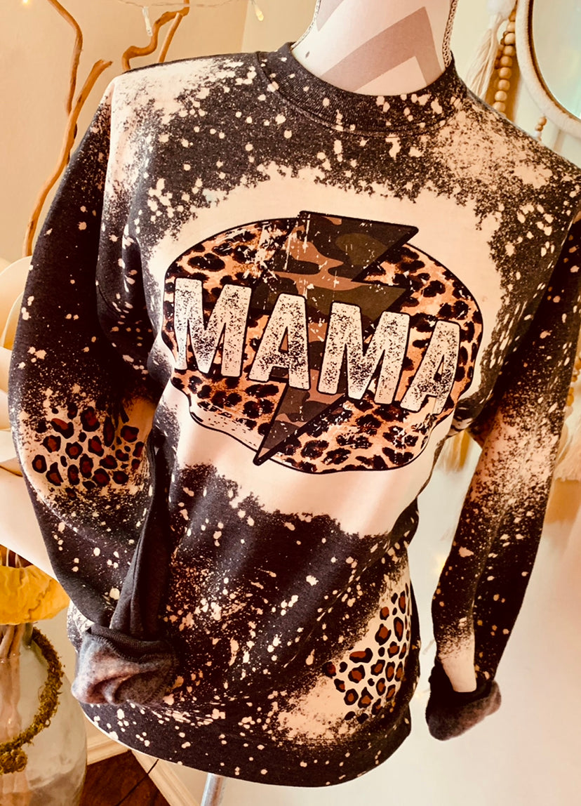 Mama Leopard camo crewneck